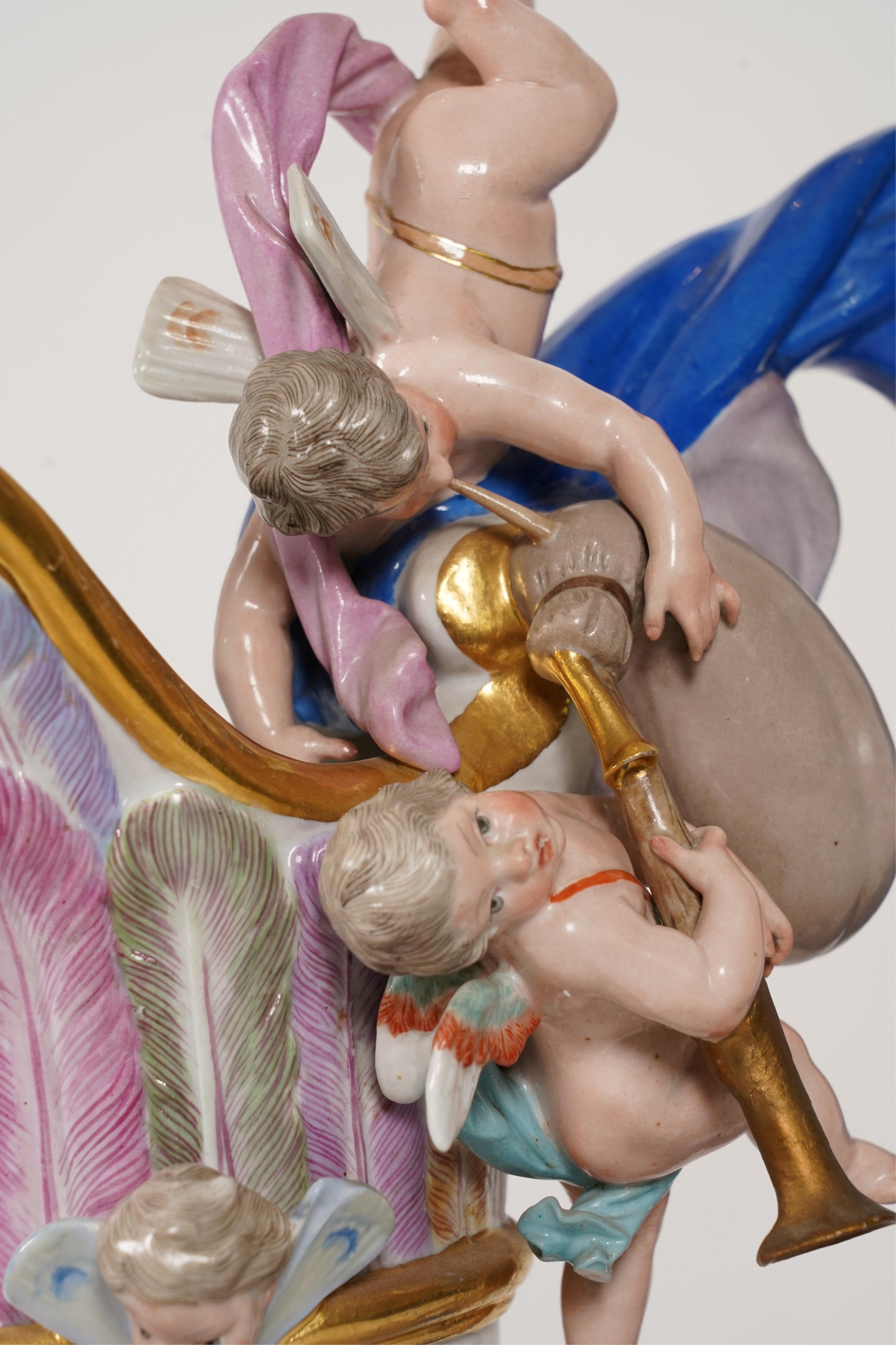 A large Meissen ‘Elements’ ewer, emblematic of air, late 19th century